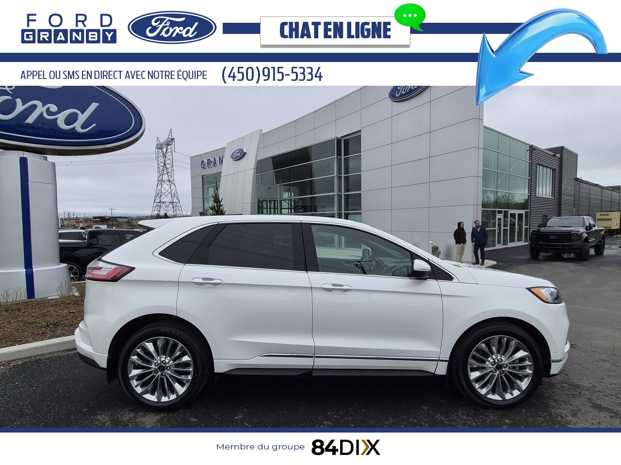 Ford Edge 2020 Blanc Granby - photo #7