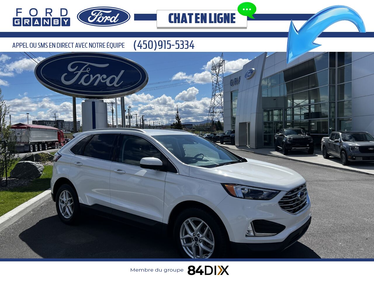 Ford Edge 2022 Blanc Granby - photo #0