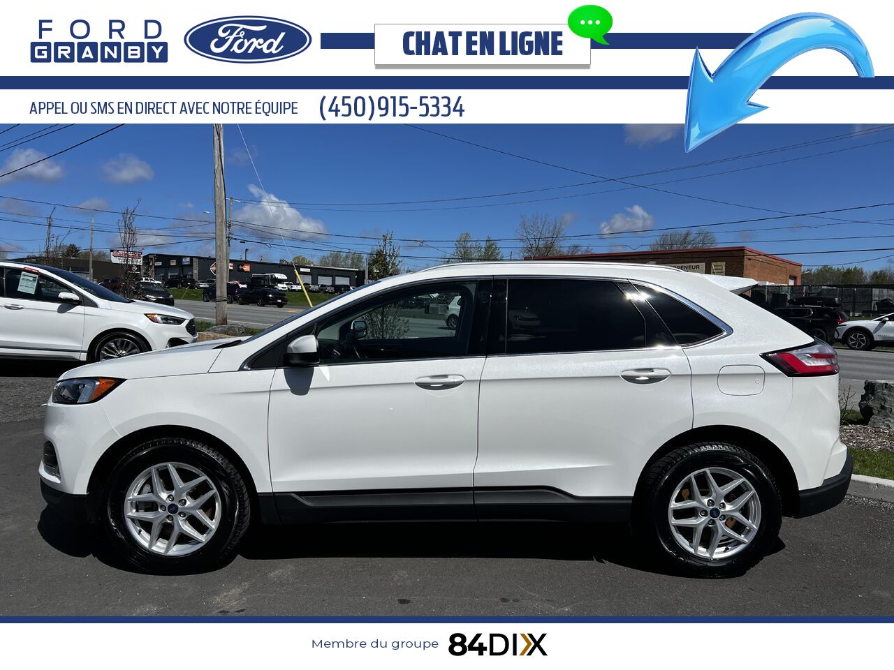 Ford Edge 2022 Blanc Granby - photo #7