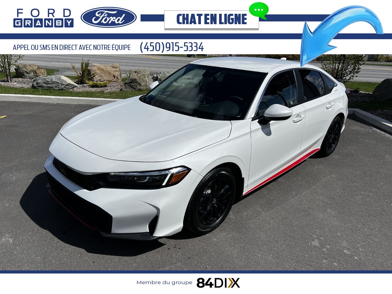 Honda Civic Berline 2026 Blanc Granby - photo #8