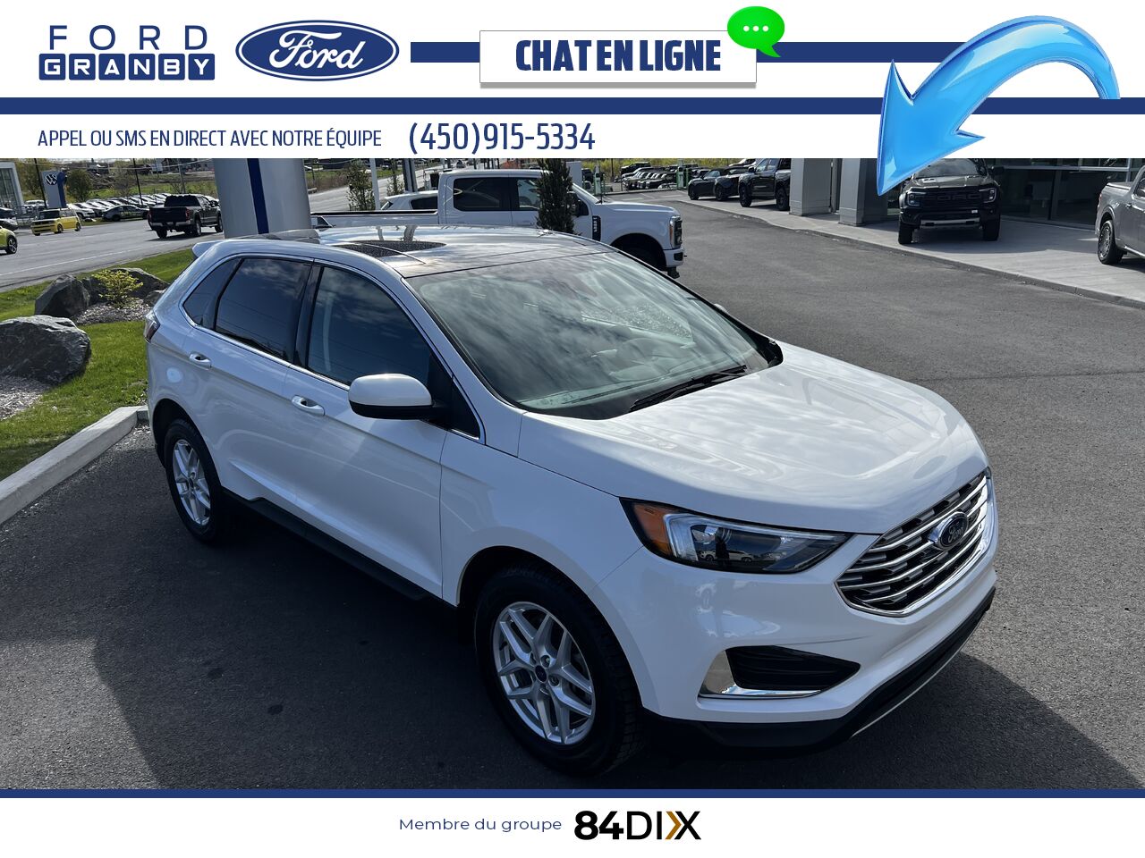 Ford Edge 2022 Blanc Granby - photo #1