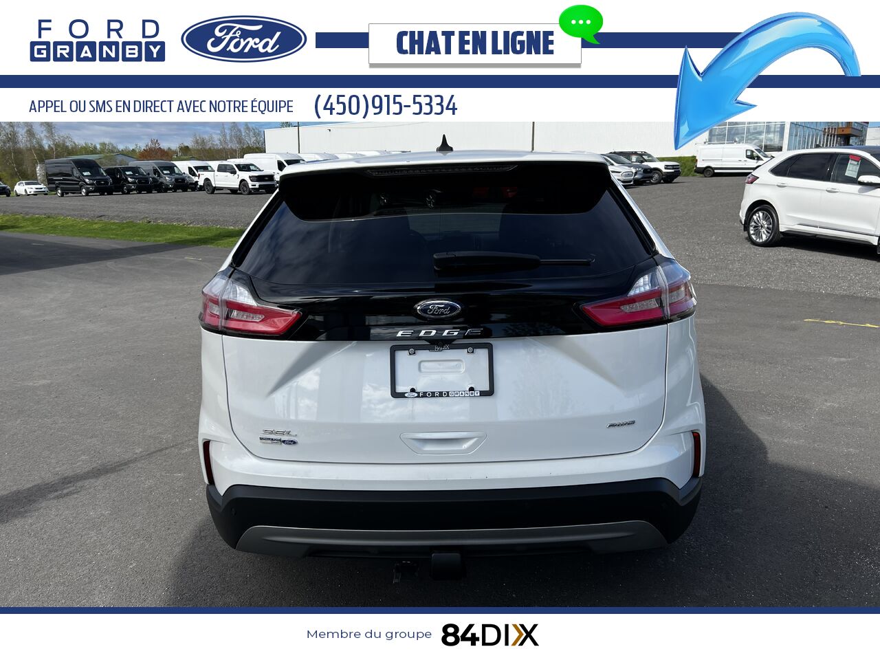 Ford Edge 2022 Blanc Granby - photo #4