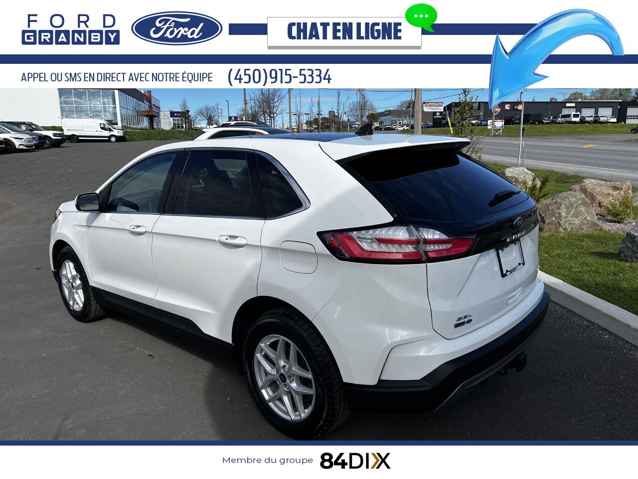 Ford Edge 2022 Blanc Granby - photo #5