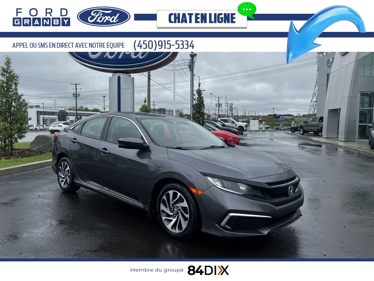 Honda Civic Berline 2019 Noir Granby - photo #0