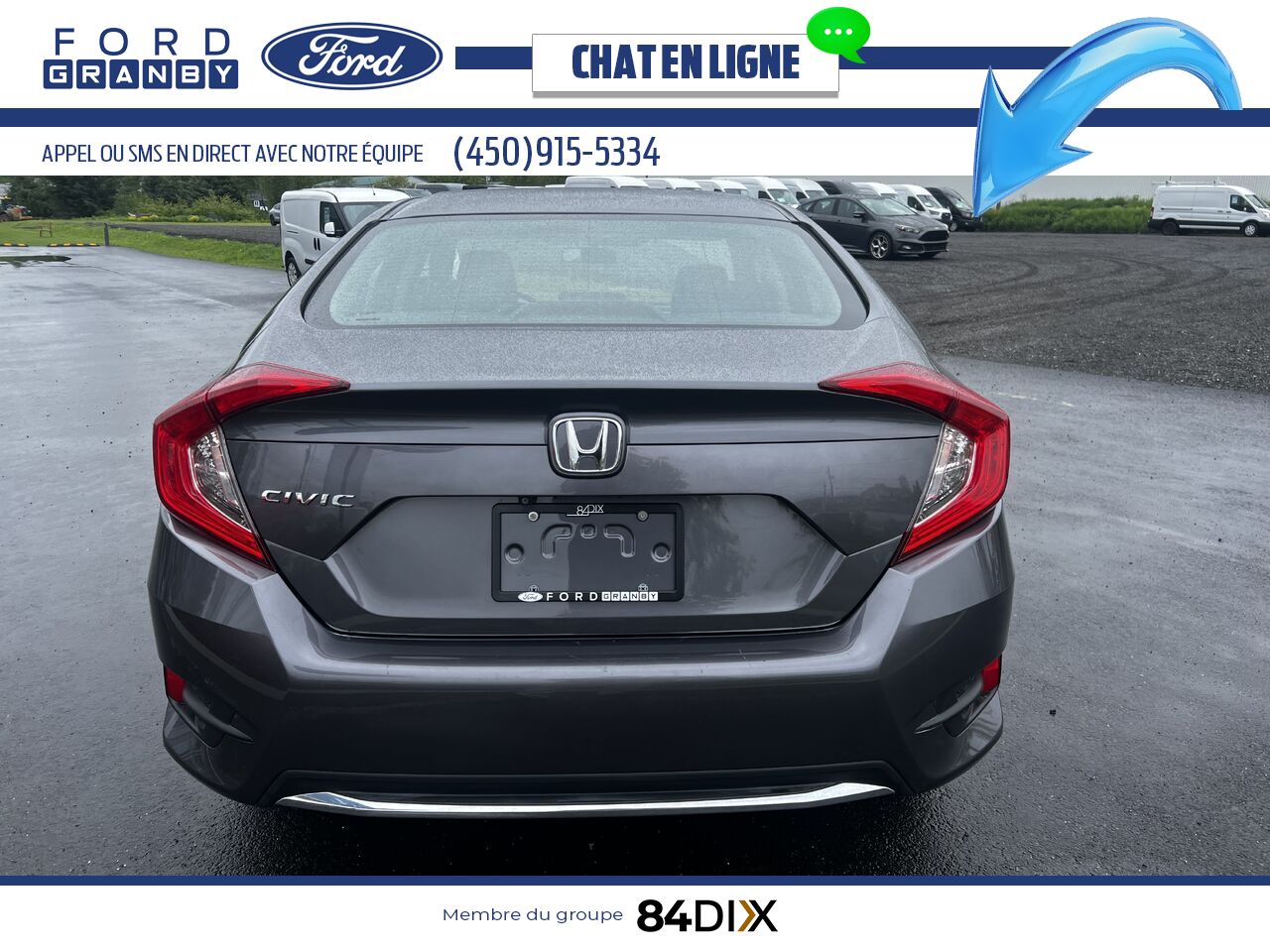 Honda Civic Berline 2019 Noir Granby - photo #4