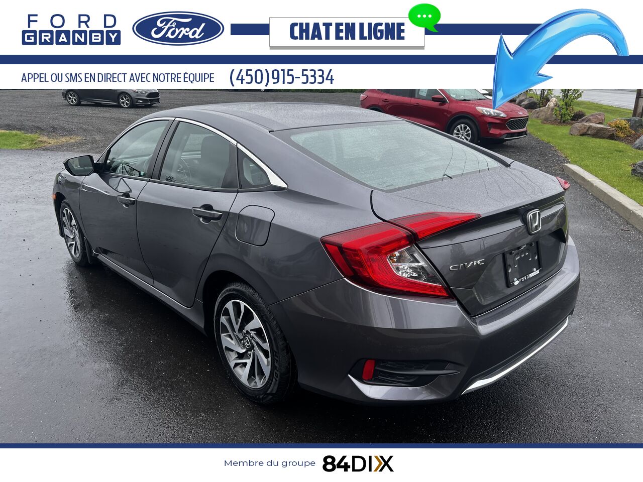 Honda Civic Berline 2019 Noir Granby - photo #5
