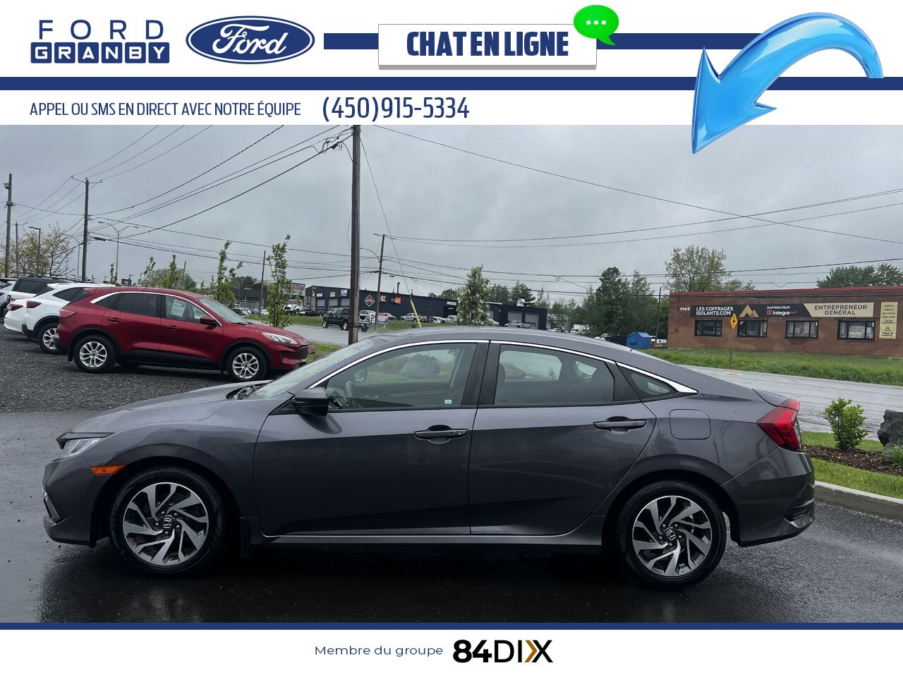 Honda Civic Berline 2019 Noir Granby - photo #6