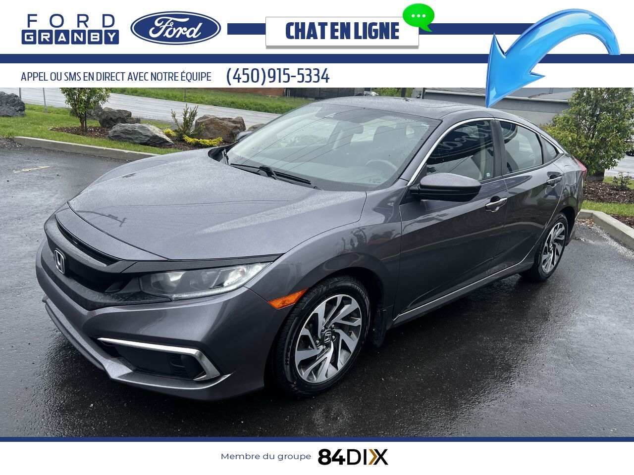 Honda Civic Berline 2019 Noir Granby - photo #7