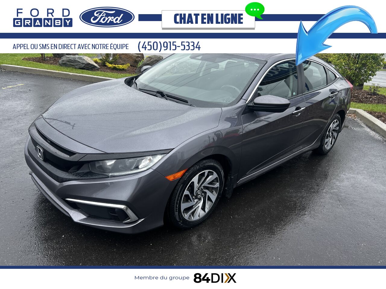 Honda Civic Berline 2019 Noir Granby - photo #8