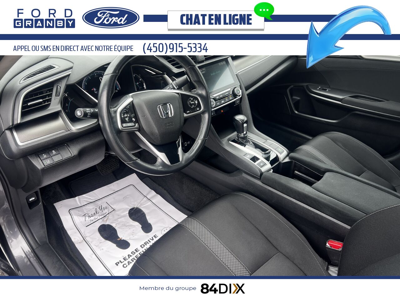 Honda Civic Berline 2019 Noir Granby - photo #14
