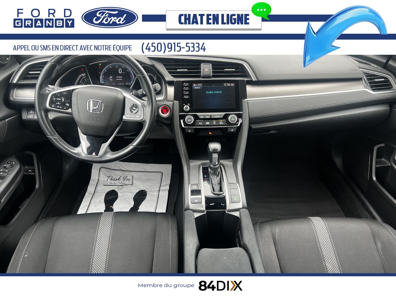 Honda Civic Berline 2019 Noir Granby - photo #15