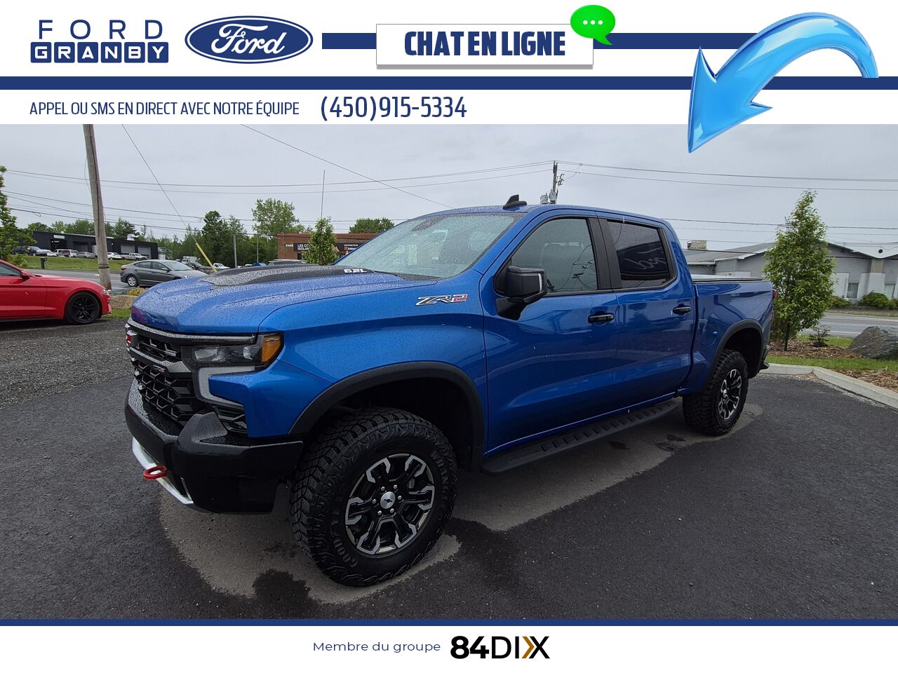 Chevrolet Silverado 1500 2022 Bleu Granby - photo #2