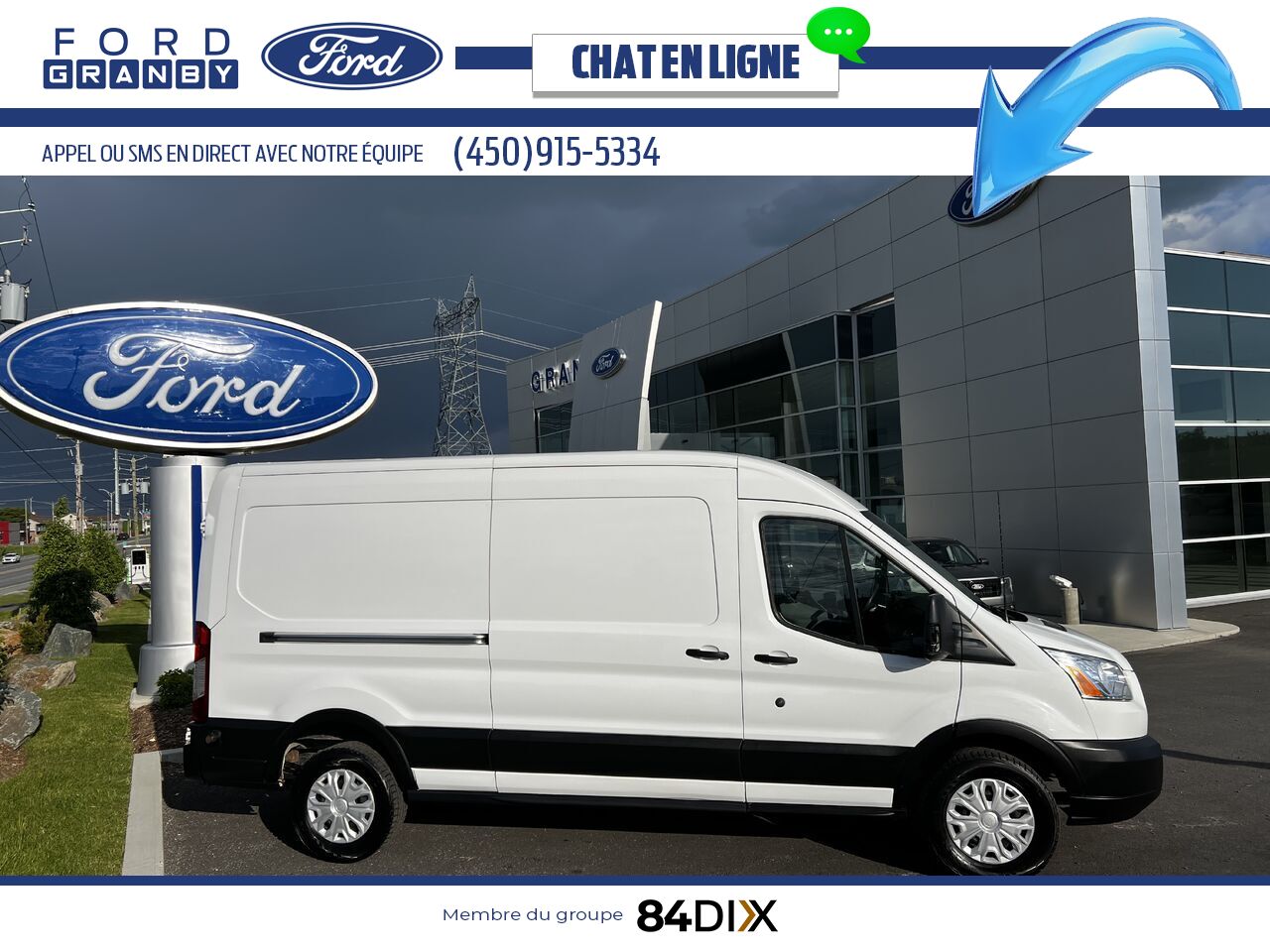 Ford Transit fourgon utilitaire 2019 Blanc Granby - photo #1