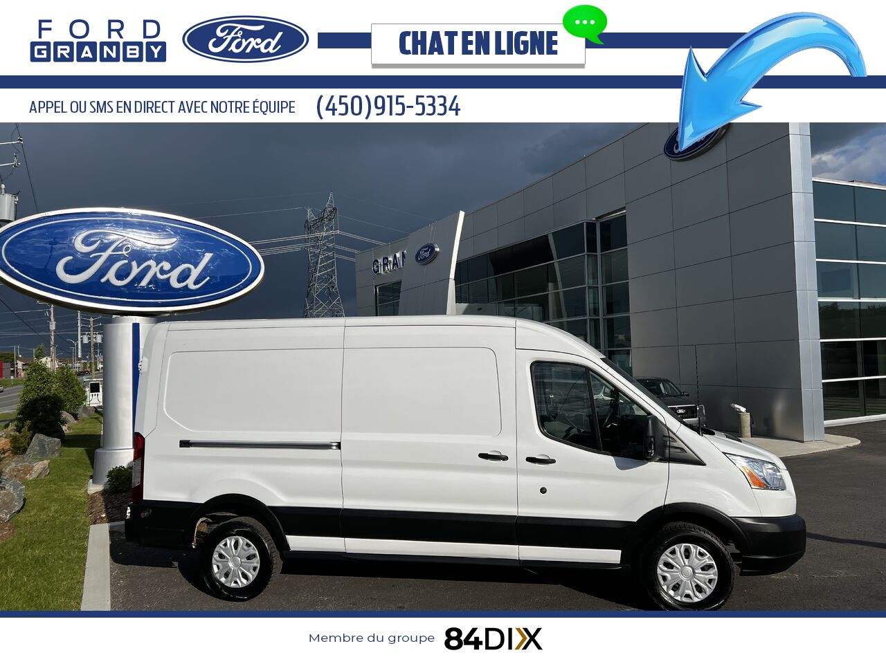 Ford Transit fourgon utilitaire 2019 Blanc Granby - photo #2