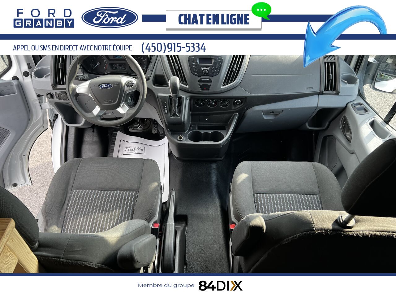 Ford Transit fourgon utilitaire 2019 Blanc Granby - photo #12