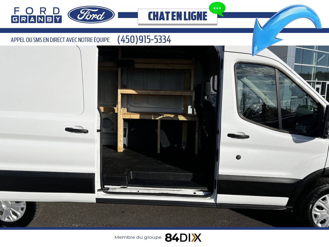 Ford Transit fourgon utilitaire 2019 Blanc Granby - photo #14