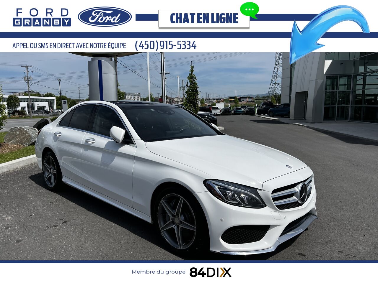 2015 Mercedes-Benz Classe-C White Granby - photo #1