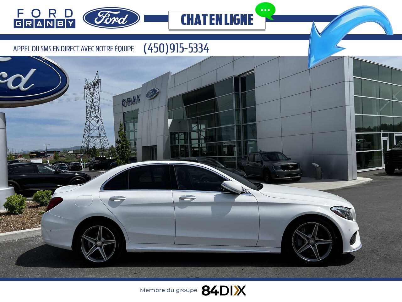 2015 Mercedes-Benz Classe-C White Granby - photo #2