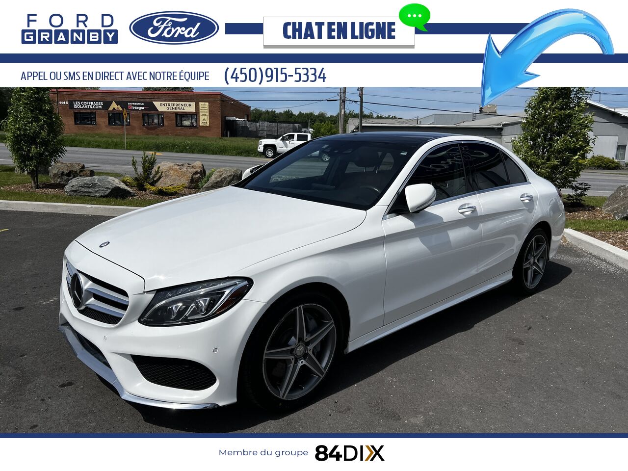 2015 Mercedes-Benz Classe-C White Granby - photo #8