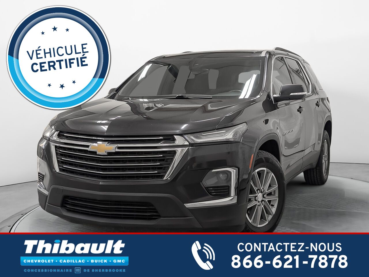 CHEVROLET TRAVERSE LT AWD 7 Places 2022 Noir Sherbrooke - photo #0