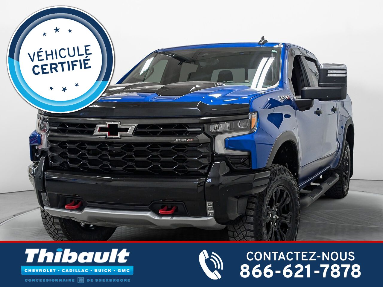 CHEVROLET 1500 4RM, CAISSE COURTE, CAB. MULTIPLAC 2023 Chevrolet Silverado 1500 ZR2 V8 6.2L 2023 Bleu Sherbrooke - photo #0