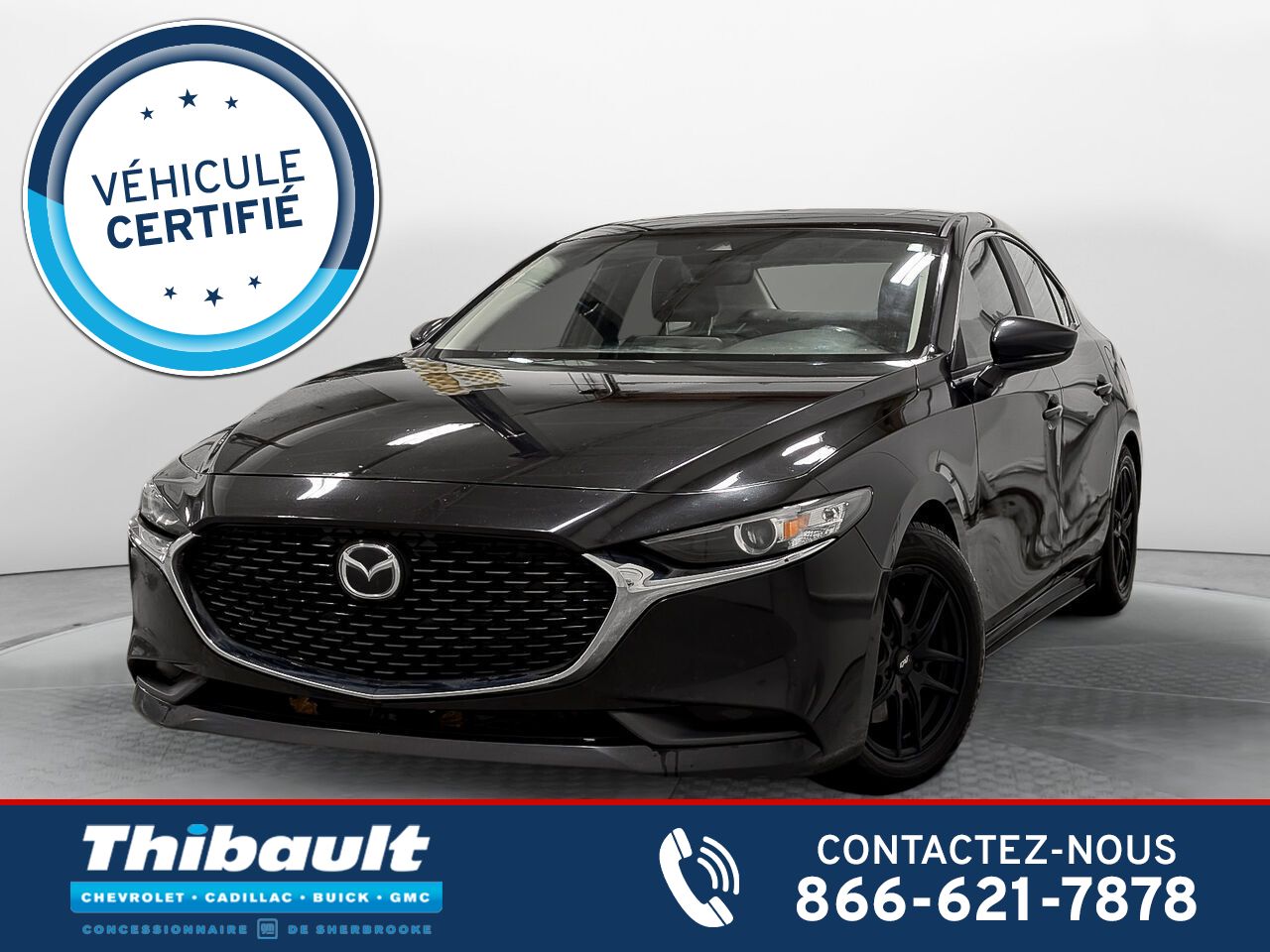Mazda 3 Sport GS AWD Cuir Volant et Sièges Chauffants 2020 Noir Sherbrooke - photo #0