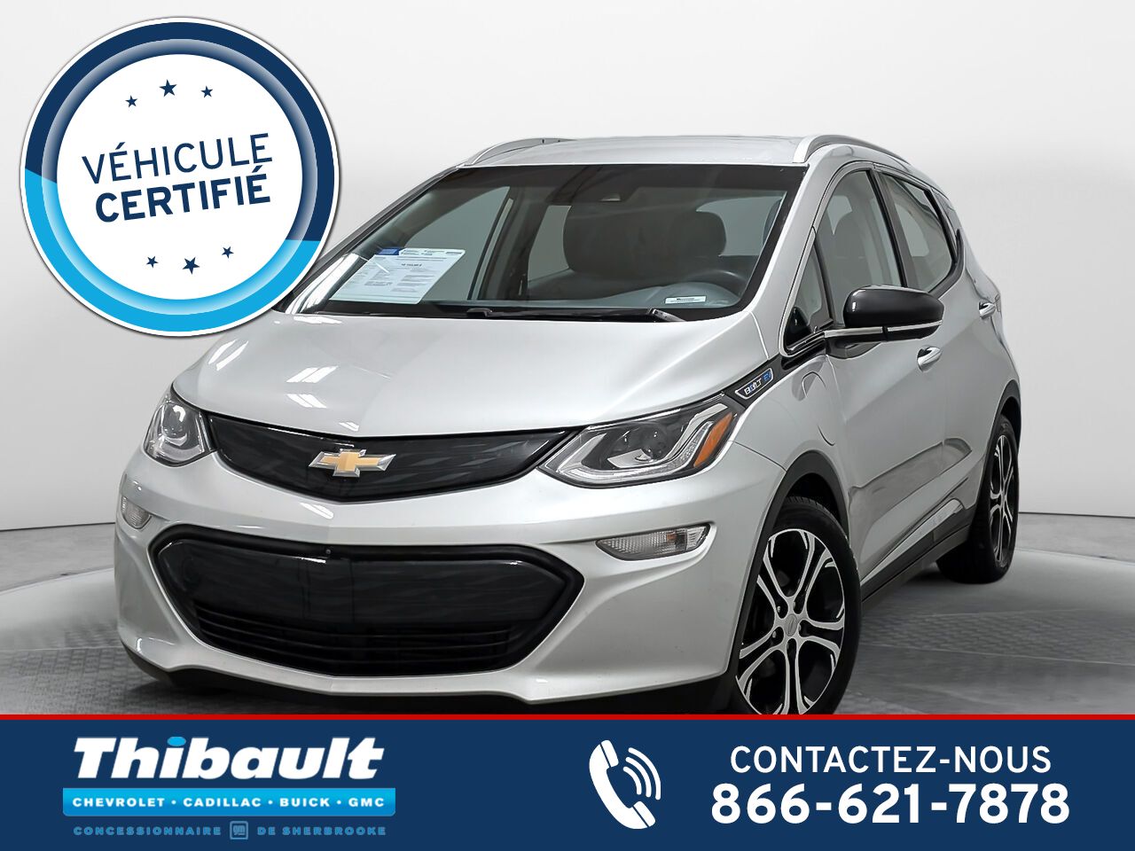 CHEVROLET BOLT EV Premier Cuir Volant et sièges chauffants 2019 Argent Sherbrooke - photo #0